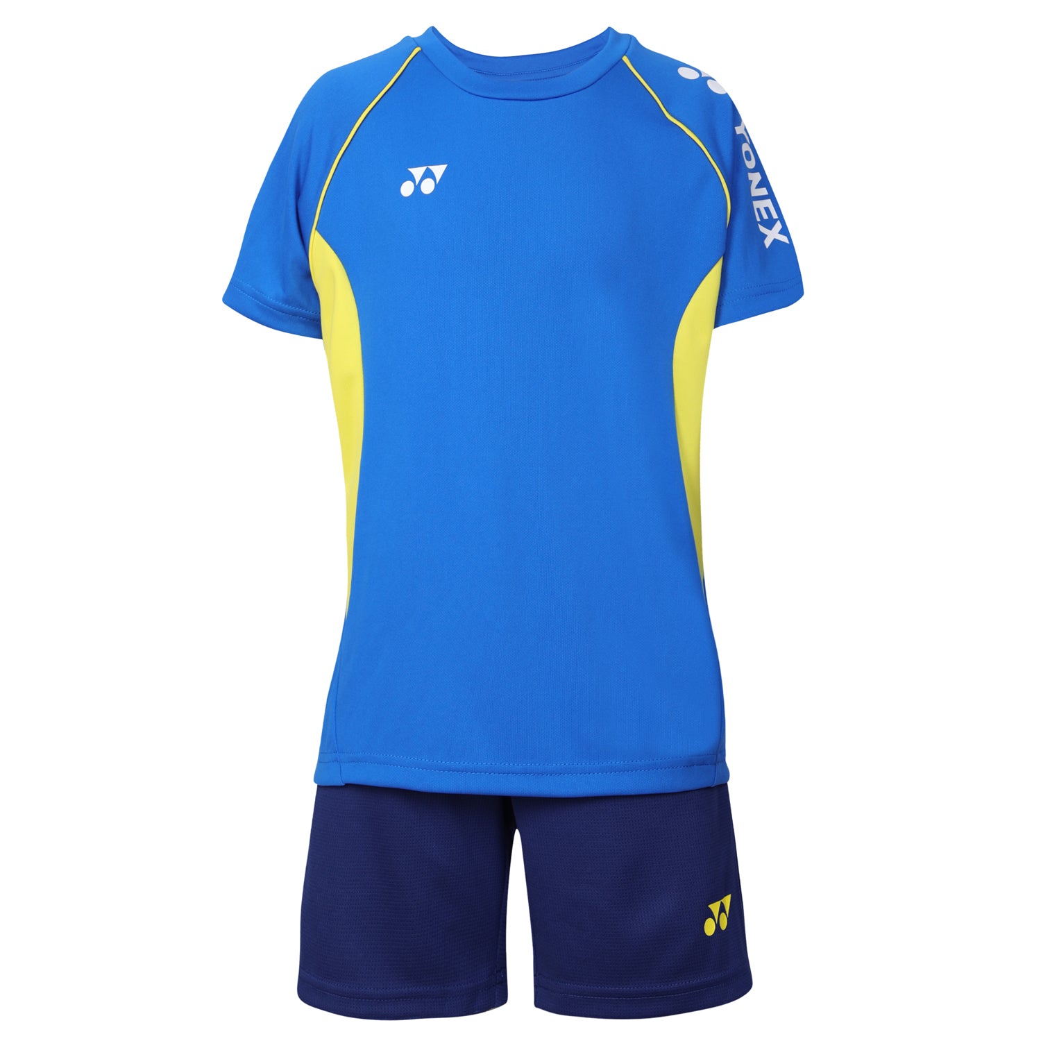 Yonex 1594 Round Neck T-Shirt and Short set for Junior, Princess Blue