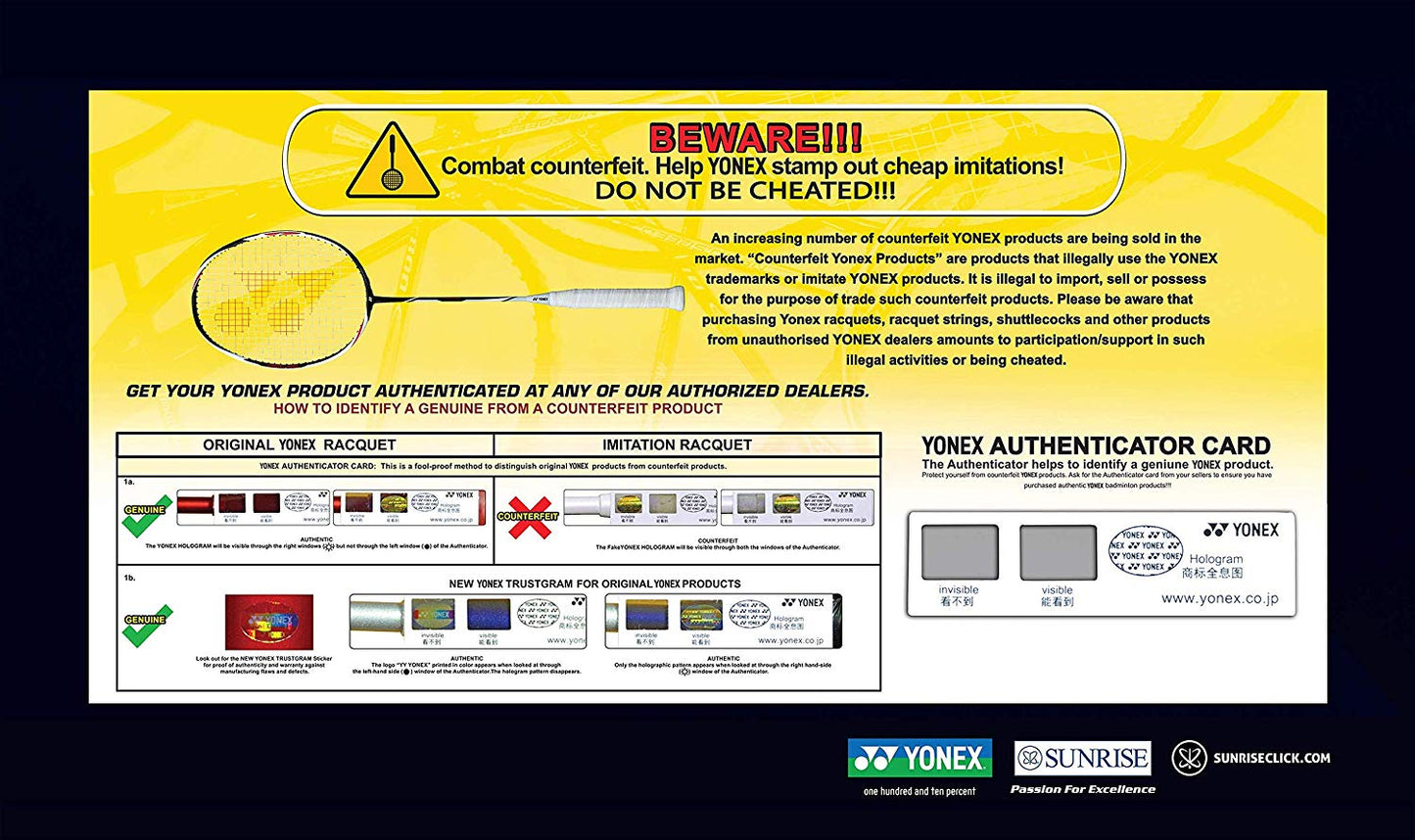 Yonex Nanoray Light 18i Graphite Badminton Racquet – Pack of 50 | Ultra-Lightweight 5U G4 Racket for Speed & Precision – Black - Best Price online Prokicksports.com