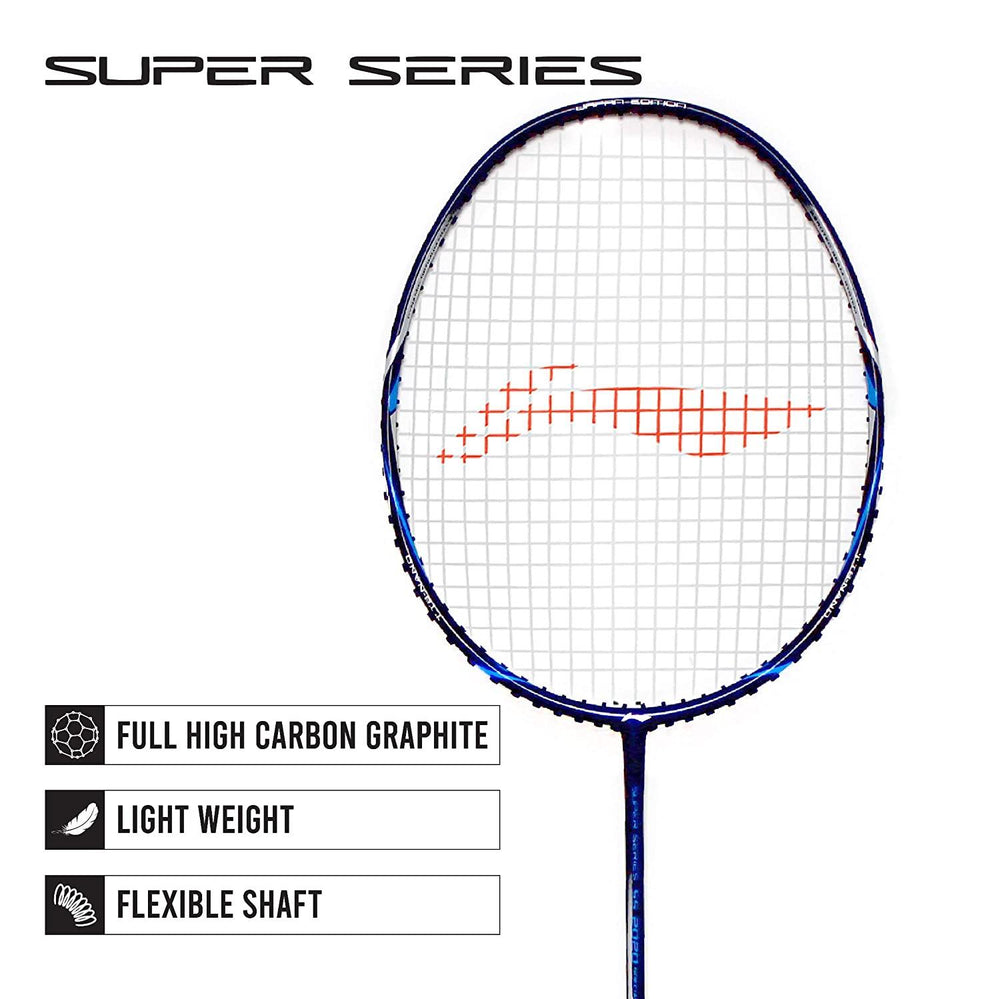 Li-Ning Super Series 2020 - (Strung) Graphite Badminton Racquet - Navy Blue - Best Price online Prokicksports.com