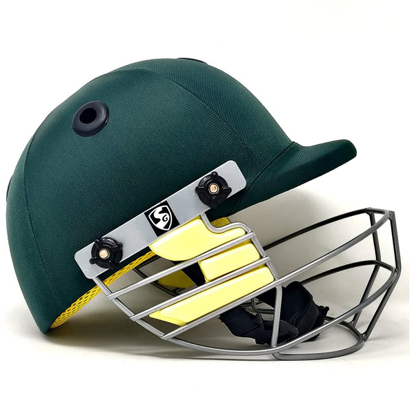 SG BlazeTech Cricket Helmet, Green