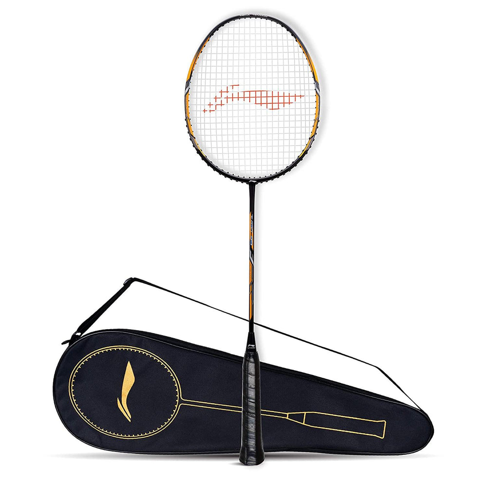 Li-Ning Turbo 99 Carbon Fibre Racket With Free Full Cover Black/Gold - Best Price online Prokicksports.com