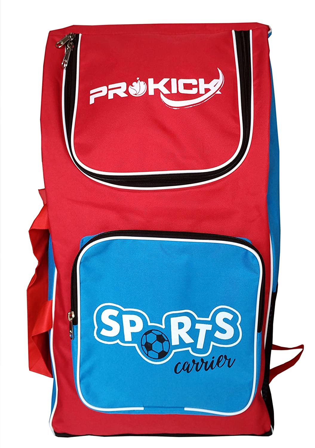 Prokick Sports Carrier Multi Utility Sports Bag - Ideal for kids (Red/Sky Blue) - Best Price online Prokicksports.com