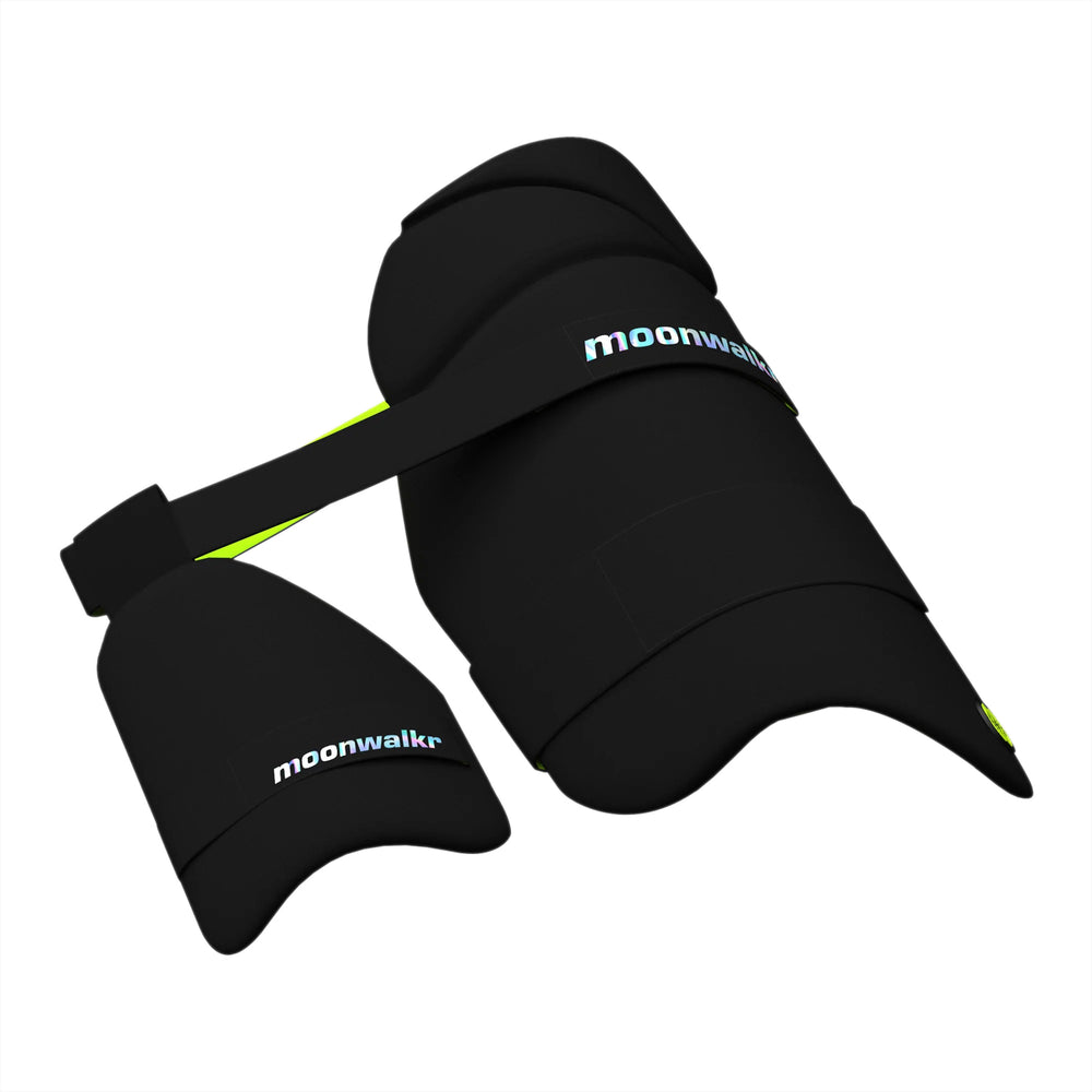 Moonwalkr Right Hand Combo Thigh Guard 2.0 - Black - Best Price online Prokicksports.com