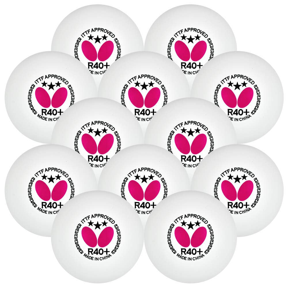 Butterfly 3 Star R40 Plus Table Tennis Balls, Pack Of 3 - White - Best Price online Prokicksports.com