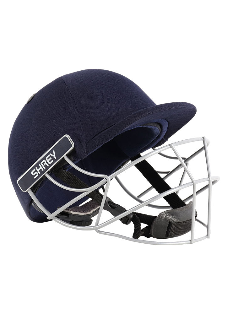Shrey Classic Steel Cricket Helmet, Navy - Best Price online Prokicksports.com