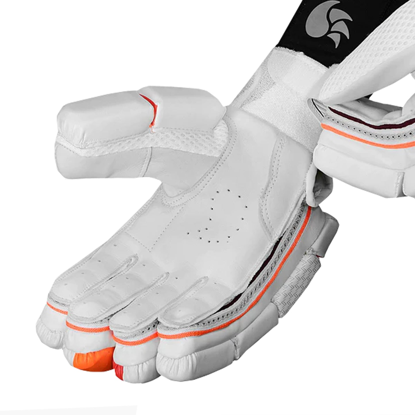 DSC Intense Shoc RH Batting Gloves , White/Red/Orange - Best Price online Prokicksports.com