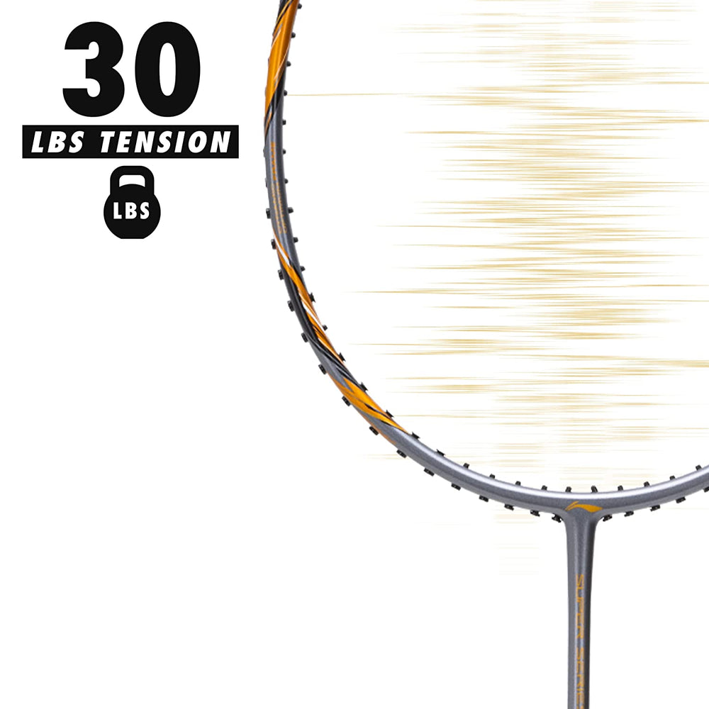 Li-Ning Super Series SS900 Strung Badminton Racquet -Grey/Copper - Best Price online Prokicksports.com