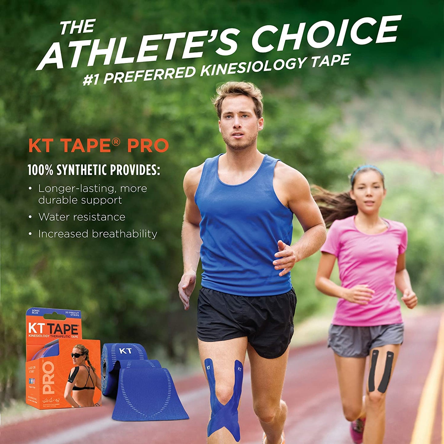Li-Ning KT Tape Pro Kinesiology Therapeutic Tape 20 Strips (5 cm X 5 cm) - Laser Blue - Best Price online Prokicksports.com