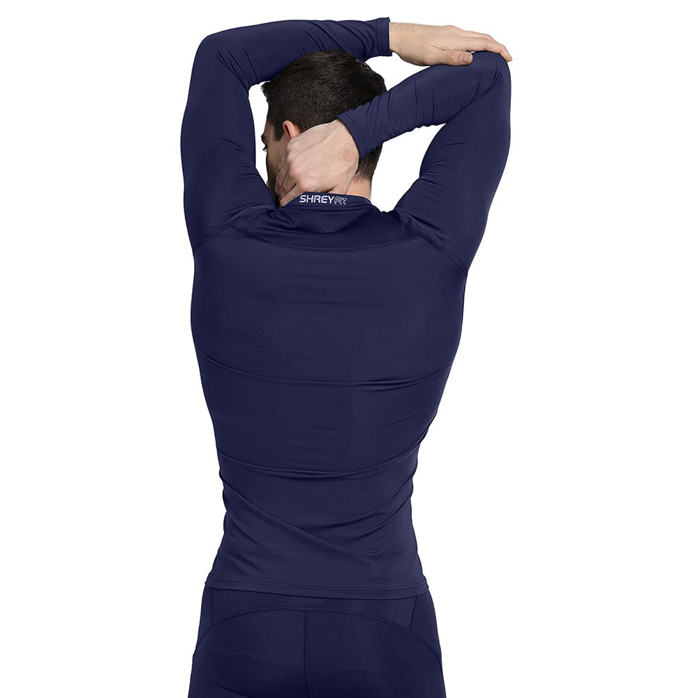 Shrey 1756 Intense Compressions Long Sleeve Top ,Navy - Best Price online Prokicksports.com