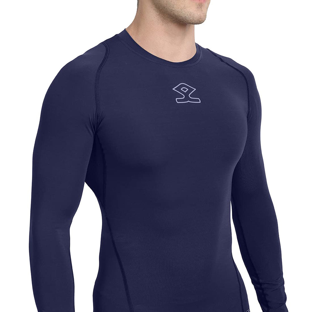 Shrey 1756 Intense Compressions Long Sleeve Top ,Navy - Best Price online Prokicksports.com