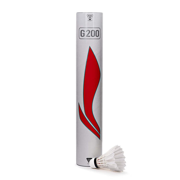 Li-Ning G200 Feather Shuttlecock, Speed 76 – 12 Pieces (Pack of 1)