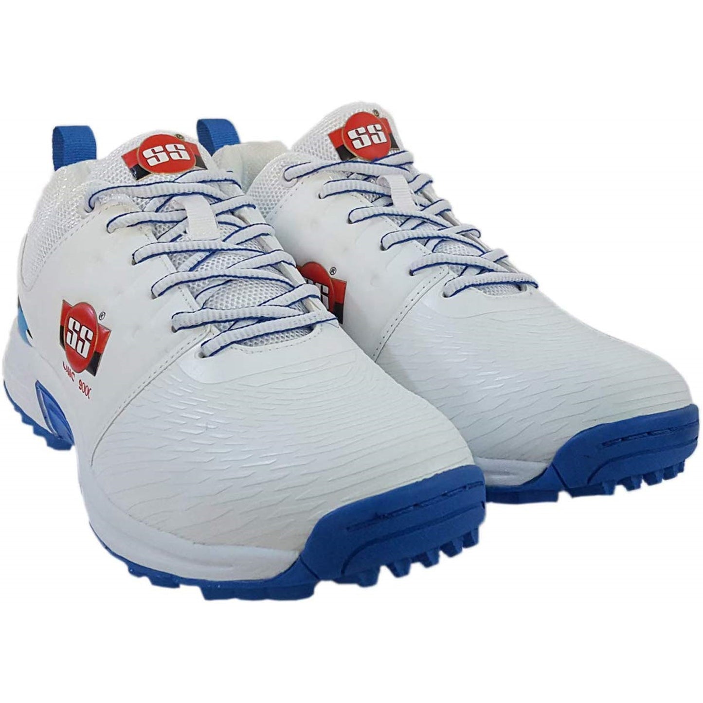 SS Rubber Spikes Professional Cricket Shoes for Men - Camo - White Blue - Best Price online Prokicksports.com
