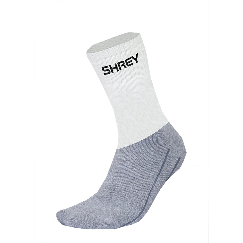 Shrey Original Match Socks, Grey/White - Best Price online Prokicksports.com