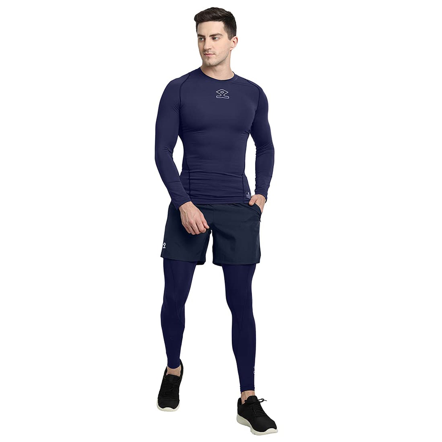 Shrey 1760 Intense Compressions Tights ,Navy - Best Price online Prokicksports.com