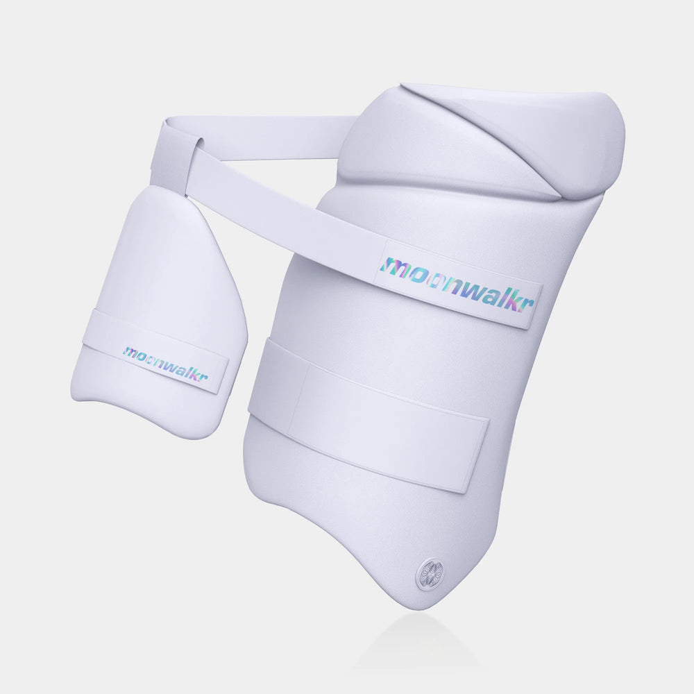 Moonwalkr Right Hand Combo Thigh Guard 2.0 - White - Best Price online Prokicksports.com