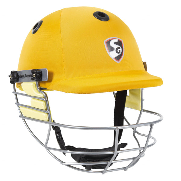 SG BlazeTech Cricket Helmet, Yellow