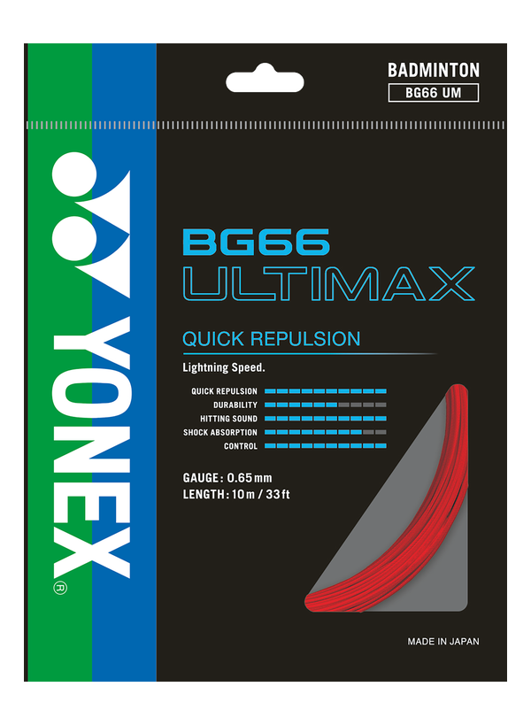 Yonex BG 66 Ultimax Badminton Strings, 0.65mm - Best Price online Prokicksports.com