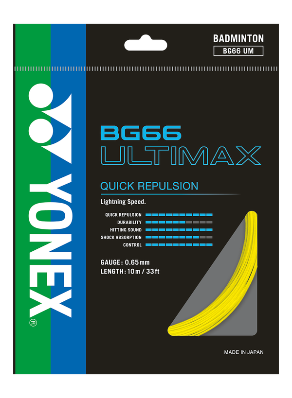 Yonex BG 66 Ultimax Badminton Strings, 0.65mm - Best Price online Prokicksports.com