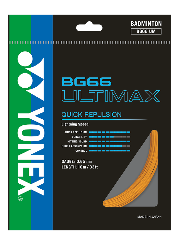 Yonex BG 66 Ultimax Badminton Strings, 0.65mm - Best Price online Prokicksports.com
