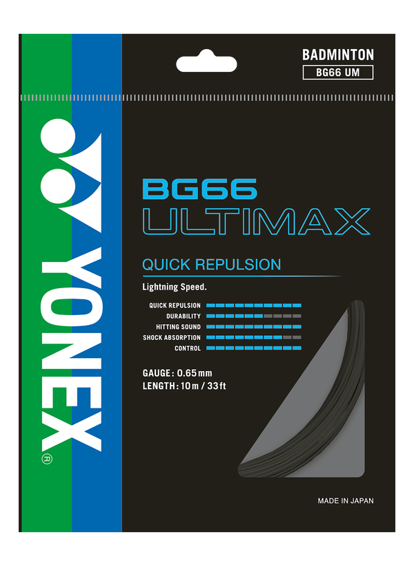 Yonex BG 66 Ultimax Badminton Strings, 0.65mm - Best Price online Prokicksports.com