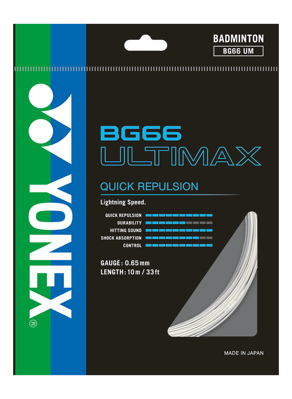 Yonex BG 66 Ultimax Badminton Strings, 0.65mm - Best Price online Prokicksports.com