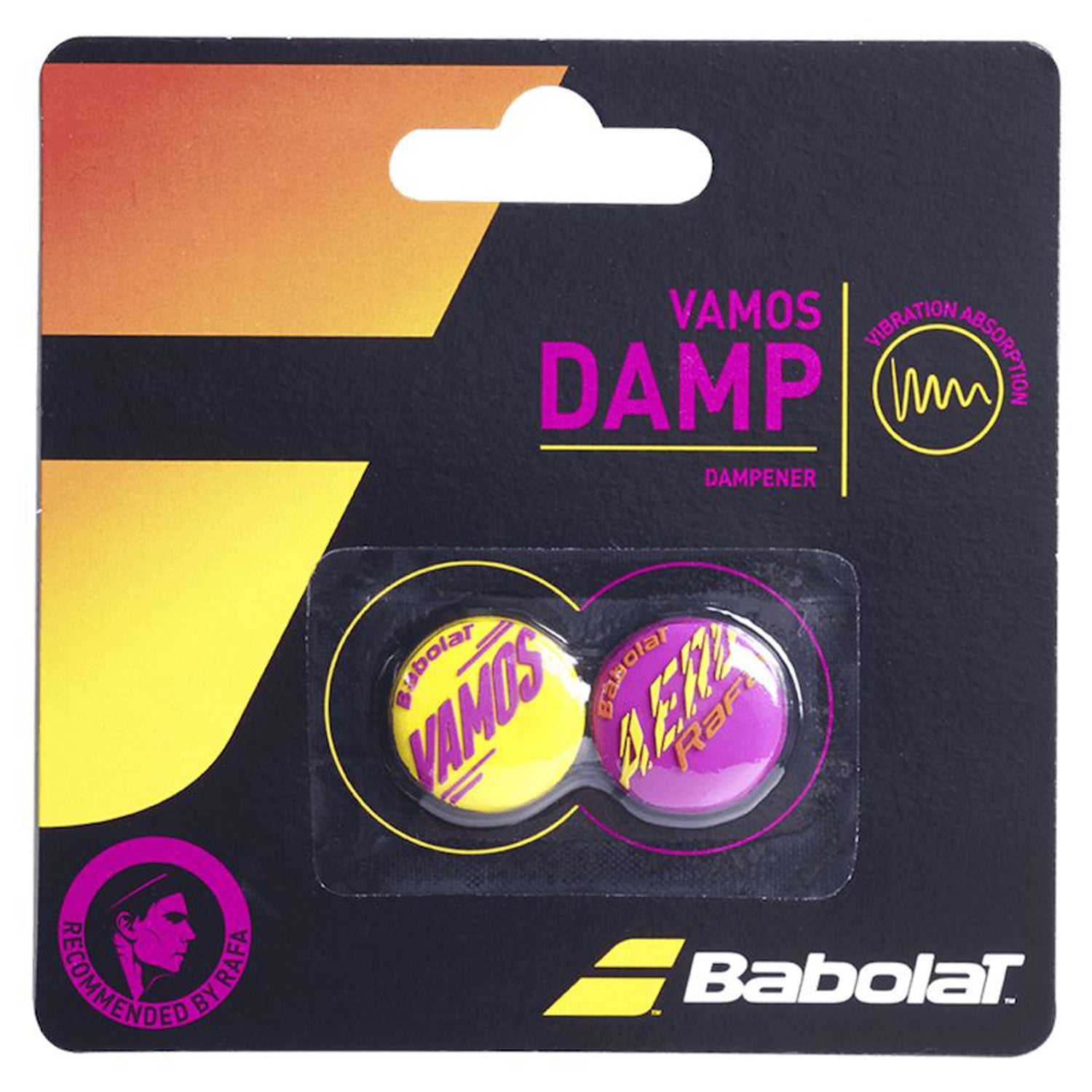 Babolat 700118 Vamos Damp X2 Rafa Dampener Pack of 2 Purple