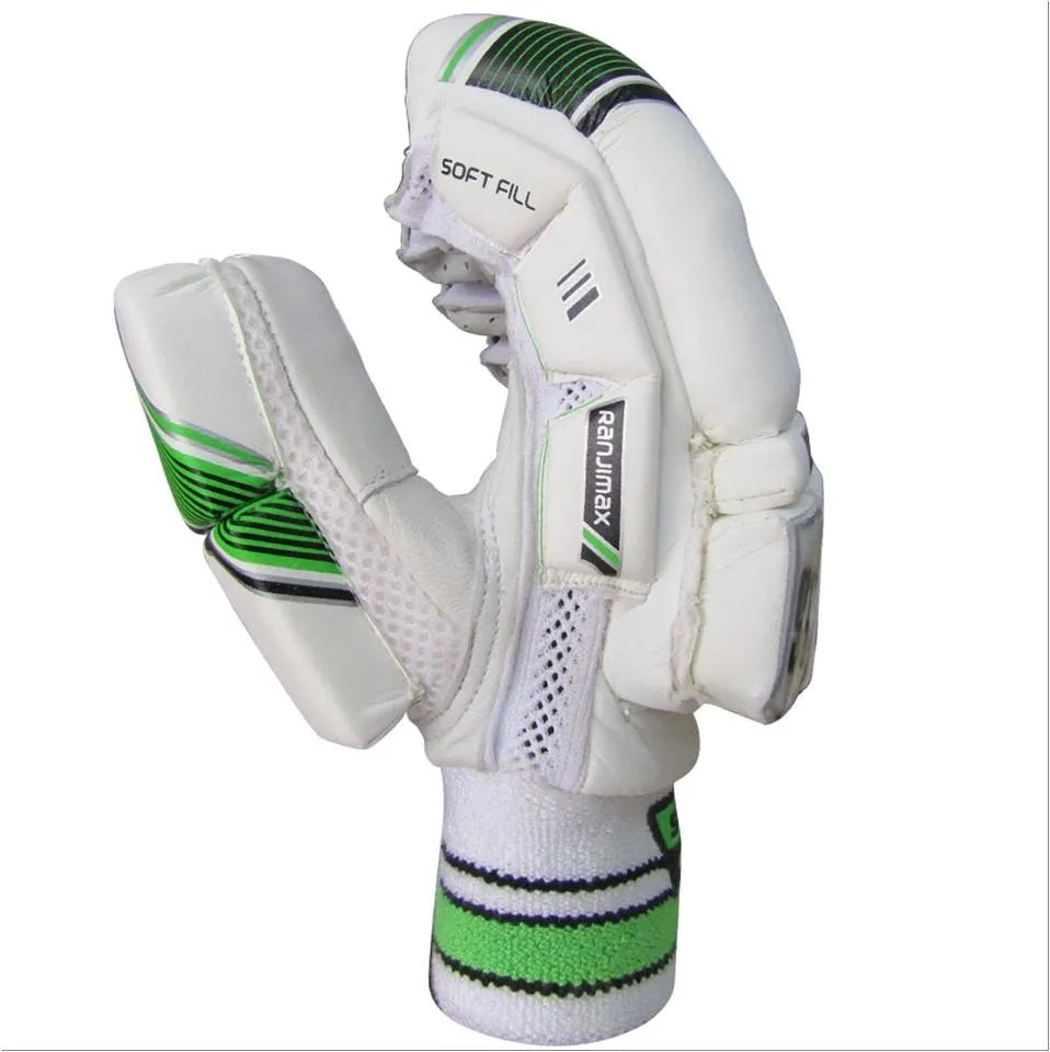 SS Ranjimax RH Batting Gloves, White/Green - Best Price online Prokicksports.com
