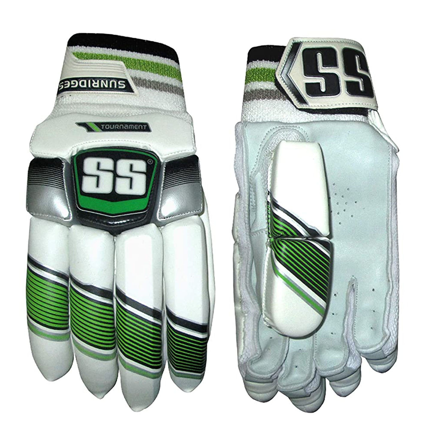 SS Tournament RH Batting Gloves, White/Green - Best Price online Prokicksports.com