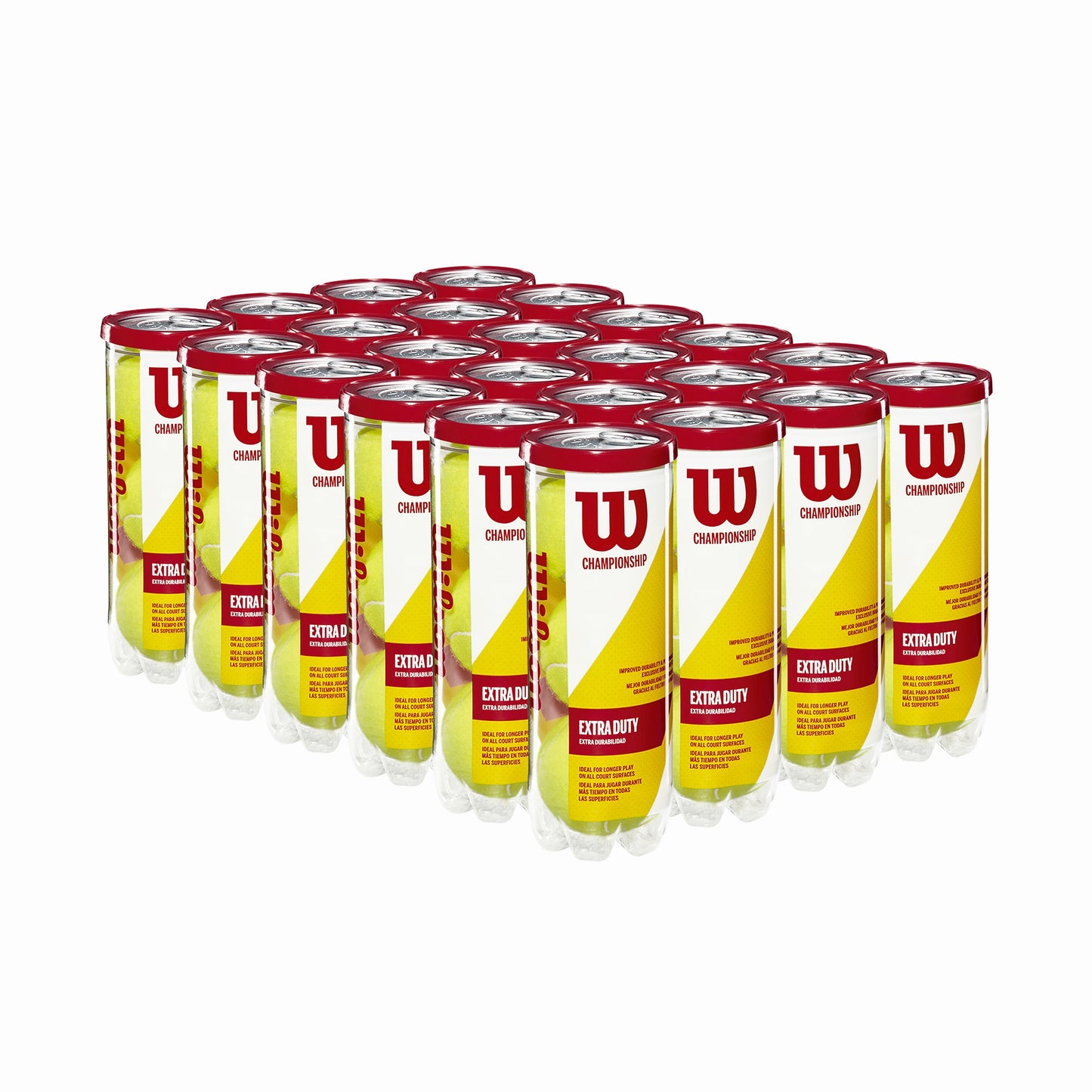 Wilson Championship Extra Duty Tennis Balls Carton, (24 Cans) - Best Price online Prokicksports.com