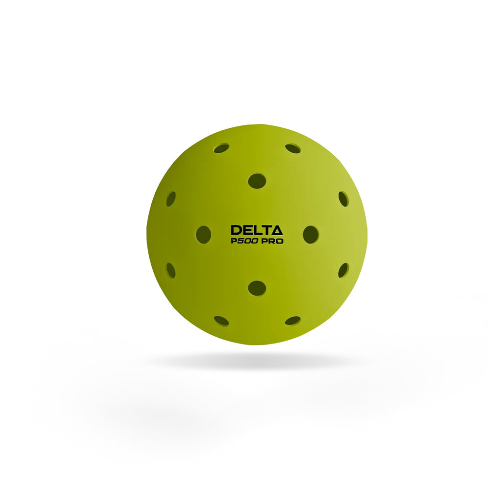 Hundred Delta P500 Pro Outdoor-40 Hole Pickleball Balls, Neon Yellow - Pack of 6 - Best Price online Prokicksports.com