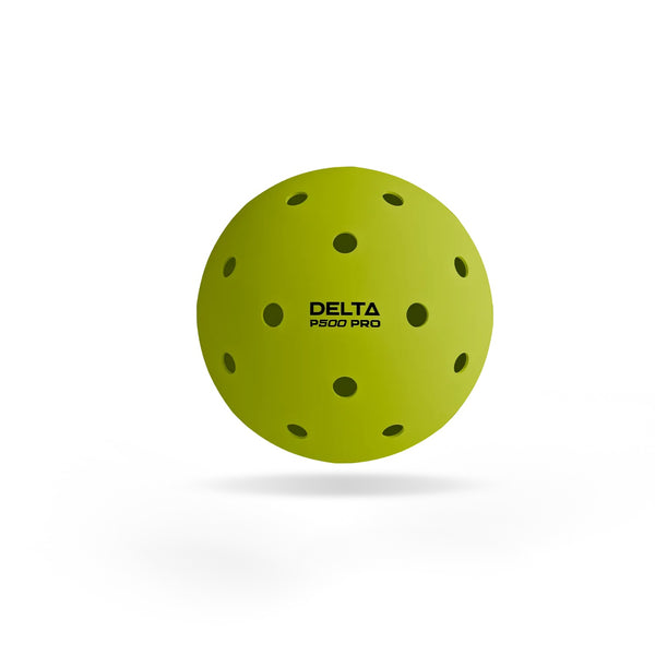 Hundred Delta P500 Pro Outdoor-40 Hole Pickleball Balls, Neon Yellow - Pack of 6