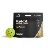 Hundred Delta P500 Pro Outdoor-40 Hole Pickleball Balls, Neon Yellow - Pack of 6 - Best Price online Prokicksports.com