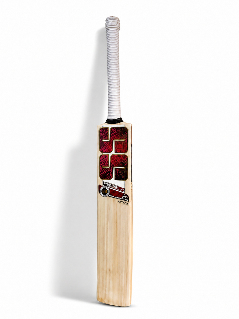 Vaibhav Sooryavanshi Attack English Willow Cricket Bat | Grade 4 English Willow | Air-Dried | Concave Edges | Wide Play Area | Superior Grip | Cover Included