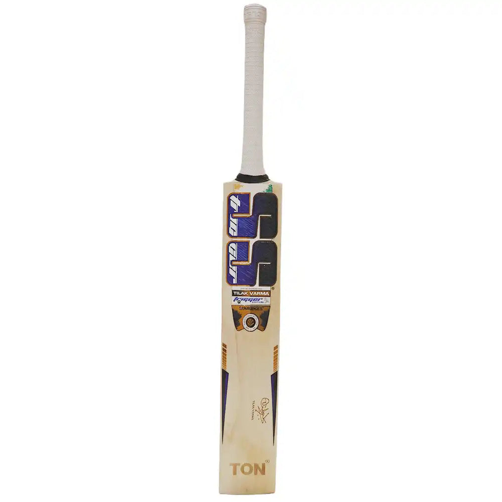 SS Ton Gama Players Tilak Verma English Willow Cricket Bat | Grade 2 | Standard Size Short Handle | Cover Included
