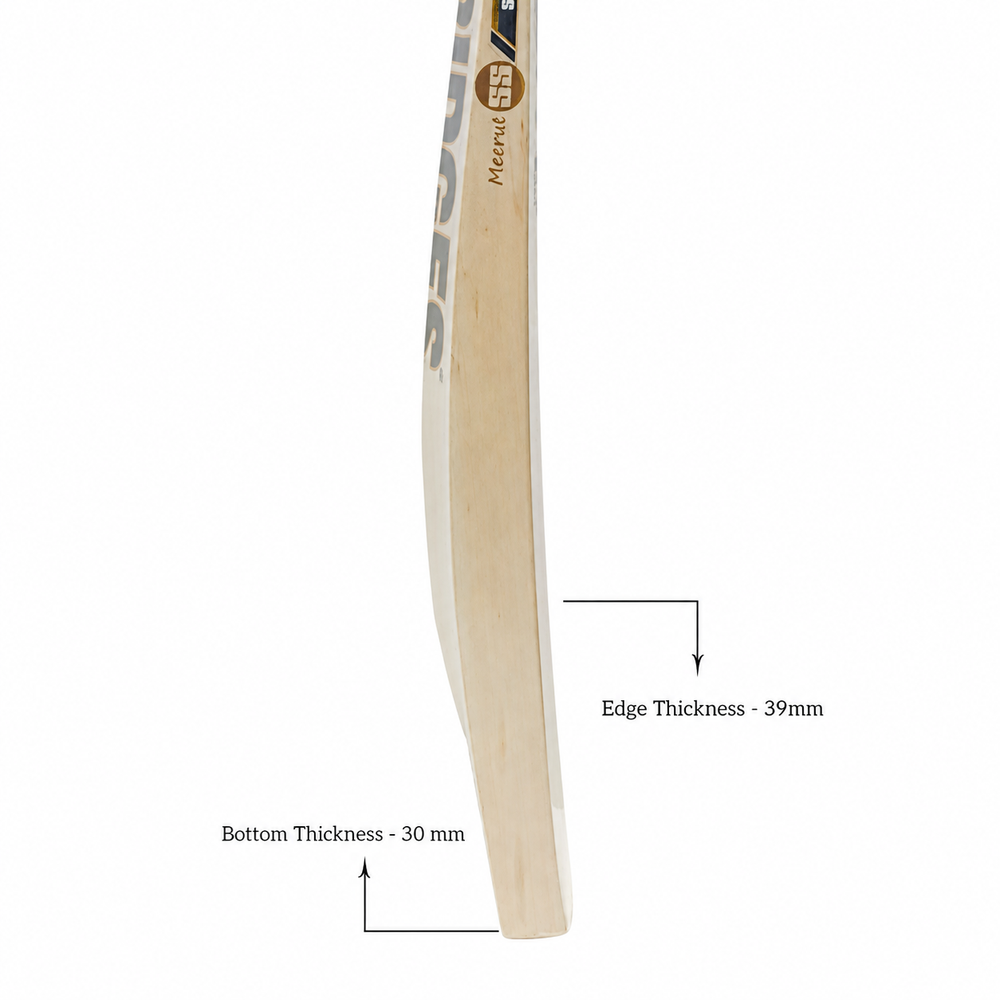 Retro Classic English Willow Cricket Bat | Grade 2 Premium Willow | Concave Edges, Wide Play Area | Cover Included