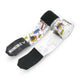 Invincible Nylon Mexican Style Semi-Stretch Boom Boom Printed Hand Wraps (White, 2.5 M) | Breathable Conforming Boxing Wraps with Wrist Support