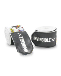 Invincible Nylon Mexican Style Semi-Stretch Boom Boom Printed Hand Wraps (White, 2.5 M) | Breathable Conforming Boxing Wraps with Wrist Support - Best Price online Prokicksports.com