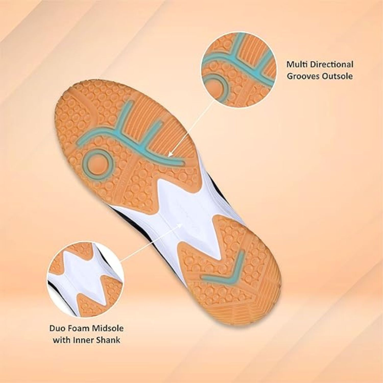 Nivia HY-Court 2.1 Badminton Shoes for Men | Non-Marking Sole | Cushioned Insole | Breathable Mesh | Lightweight Design - Best Price online Prokicksports.com
