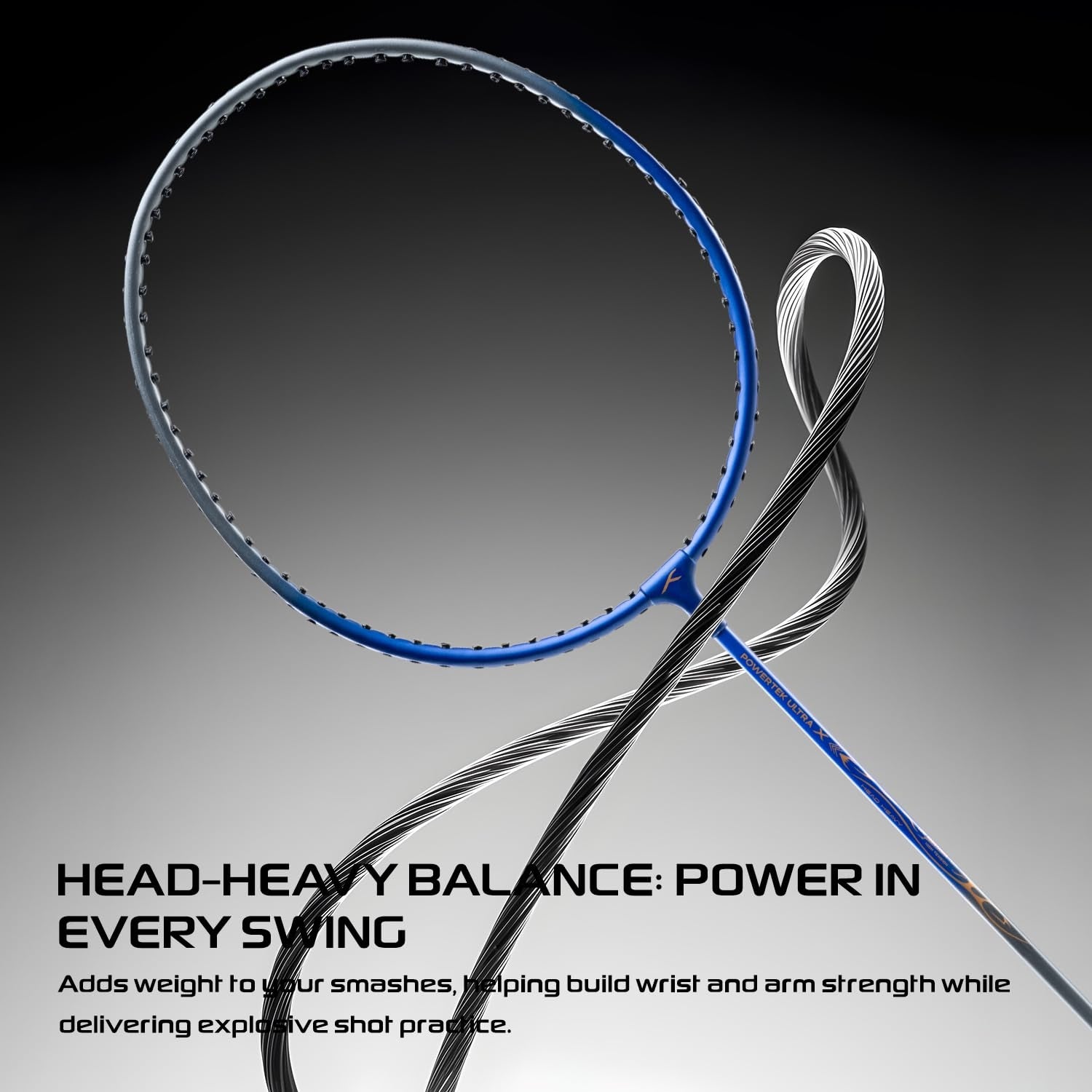 Hundred Powertek Ultra X Strung Badminton Set (2 Racquets) | Lightweight Aluminium Frame with Head-Heavy Balance, Full Cover | Beginner Friendly Combo Kit - Best Price online Prokicksports.com