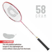 Apacs Feather Weight 55 Unstrung Badminton Racquet | Ultra-Light 58g Frame | High Modulus Graphite | Powerful Smash Control | Advanced Speed Racquet