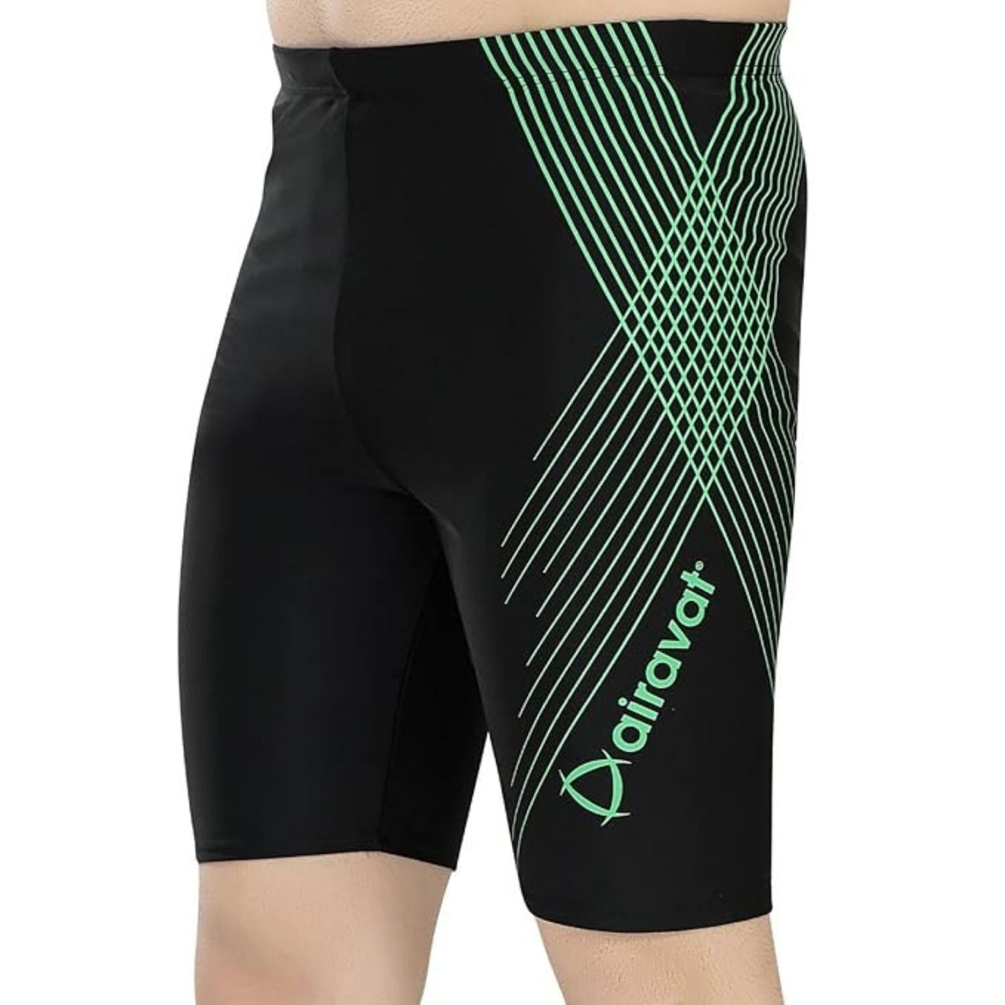 Airavat Surf 1505 Men's Swimming Jammer – Polyester, 360° Stretch, UV Protection, Anti-Chafe, Chlorine Resistant - Best Price online Prokicksports.com