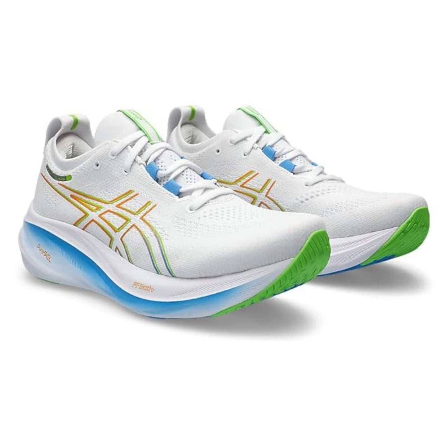 ASICS GEL-NIMBUS 26 Running Shoes for Men | Maximum Cushioning | PureGEL Technology | French Blue/Electric Lime | Plush Comfort for Long Runs - Best Price online Prokicksports.com