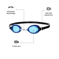 Speedo Jet Swimming Goggles – Adult/Junior | Anti-Fog UV Protection Lenses with Adjustable Nose Bridge, Single Strap Fit & Clear Vision for Swim Training - Best Price online Prokicksports.com