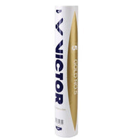 Victor Gold No.5 Feather Shuttlecock – Speed 76, Duck Feather & Composite Cork, Pack of 12 (Practice & Club Use) - Best Price online Prokicksports.com