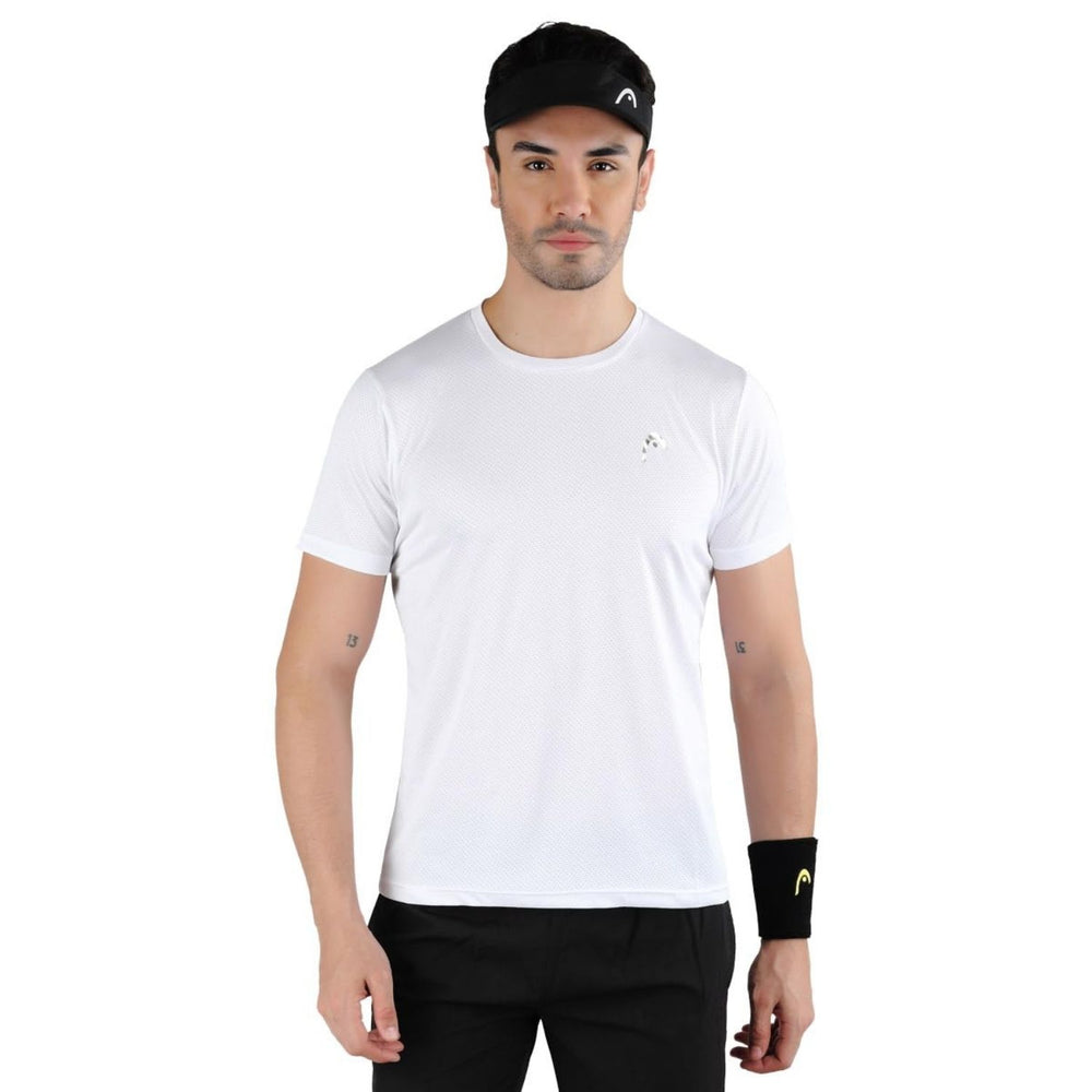 HEAD HCD Model Men's Round Neck T-Shirt – 100% Polyester | Moisture-Wicking, Lightweight Crew Neck, Athletic Fit - Best Price online Prokicksports.com