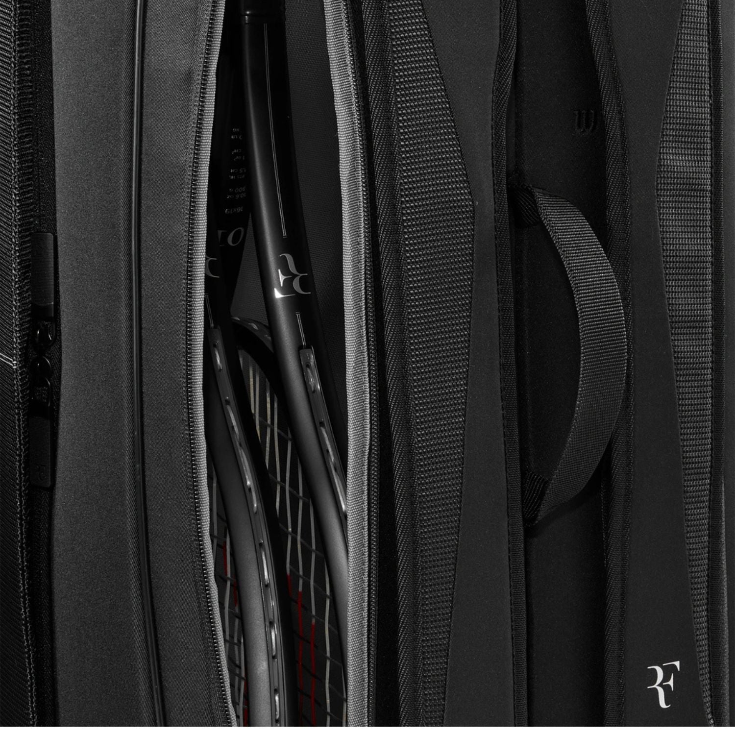 Wilson RF Tournament 9PK Tennis Racquet Bag – WR8043301001 - Black | Roger Federer Edition | Premium 9 Racquet Bag with Thermoguard & Pro-Level Design - Best Price online Prokicksports.com