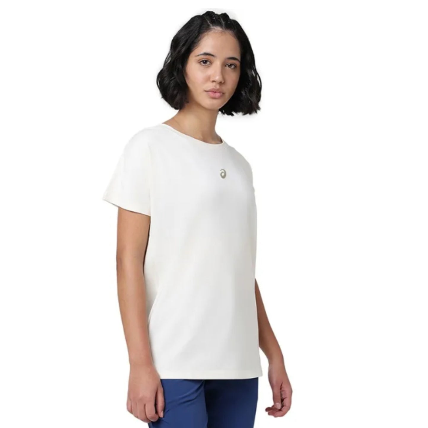 ASICS Gathered Shoulder SS Top for Women | Round Neck Sports T-Shirt - Best Price online Prokicksports.com
