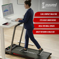 Cockatoo SmartWalk 2AH Walkpad – Foldable Under-Desk Walking Treadmill with Remote Control, LED Display & Compact Home Fitness Design - Best Price online Prokicksports.com