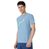 ASICS Diagonal Graphic SS Top for Men | Round Neck Sports T-Shirt - Best Price online Prokicksports.com