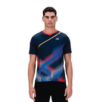 Hundred HBTS-5M266 V-Neck Badminton T-Shirt – Men Quick Dry Lightweight Sports Tee for Badminton, Training & Fitness - Best Price online Prokicksports.com